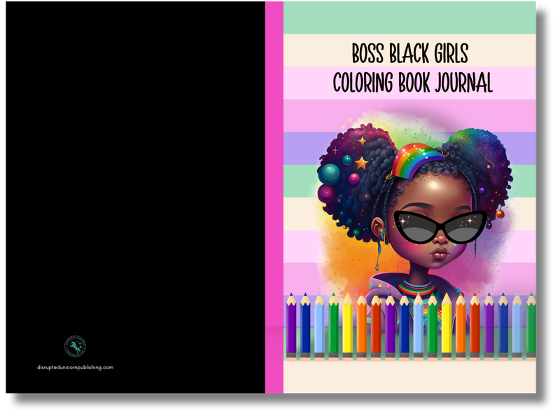 Abstract coloring book for black teen girls